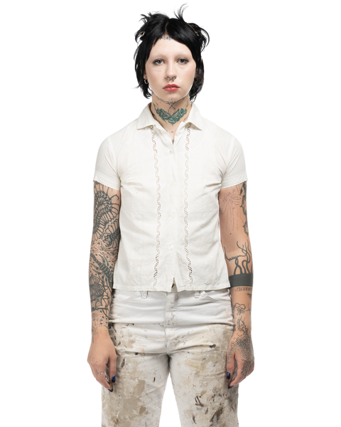 1960s Lace Button-Up Shirt
