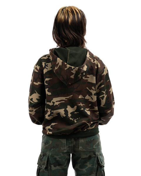 80’s Camo Zip Hoodie - Medium