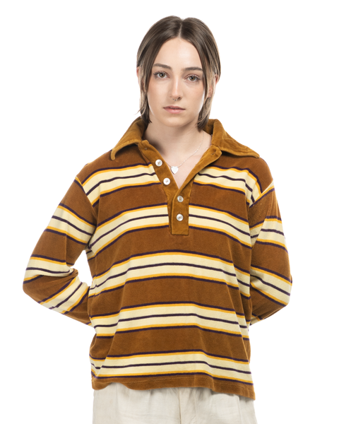 1970s Velvety Henley Sweatshirt