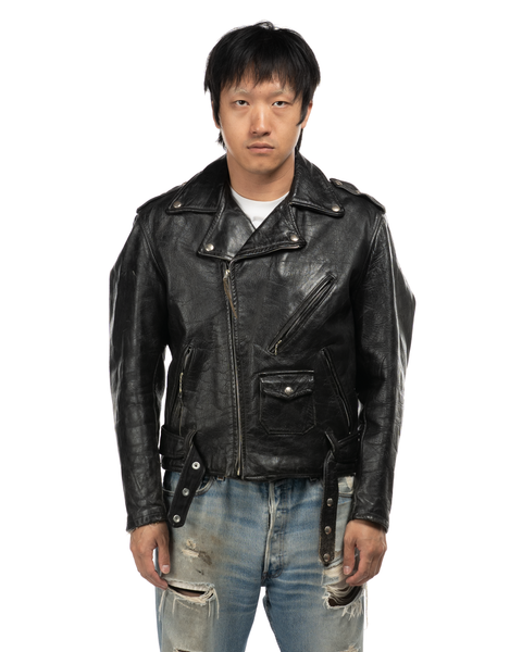 1970s Leather Moto Jacket