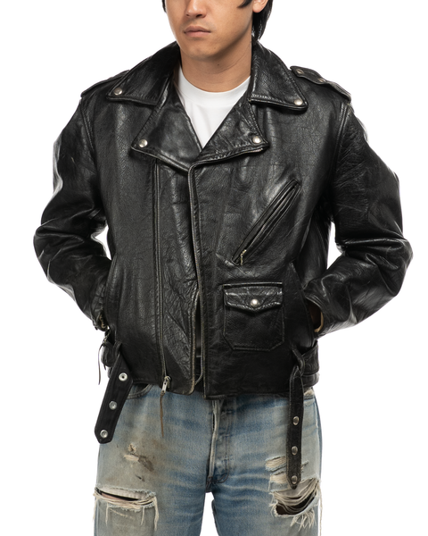 1970s Leather Moto Jacket