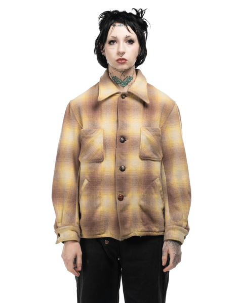 1950s Shadow Plaid Coat