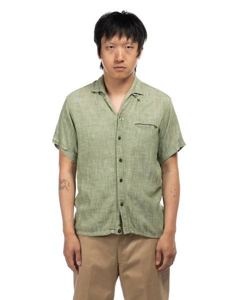 1950s Knit Loop Collar Button-Up