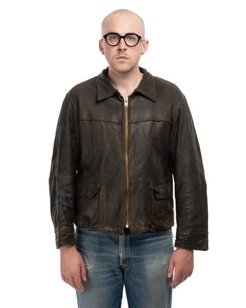 60's Leather Jacket - Large