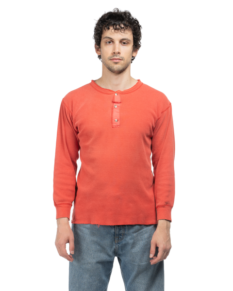 80's Banana Republic Thermal Henley - Medium