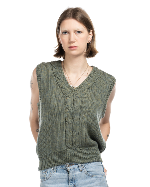 1950s Cable Knit Sweater Vest