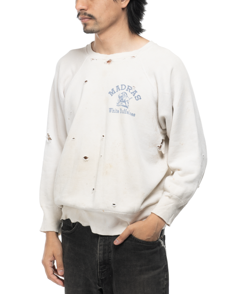 1950s Thrashed Madras Crewneck Sweatshirt