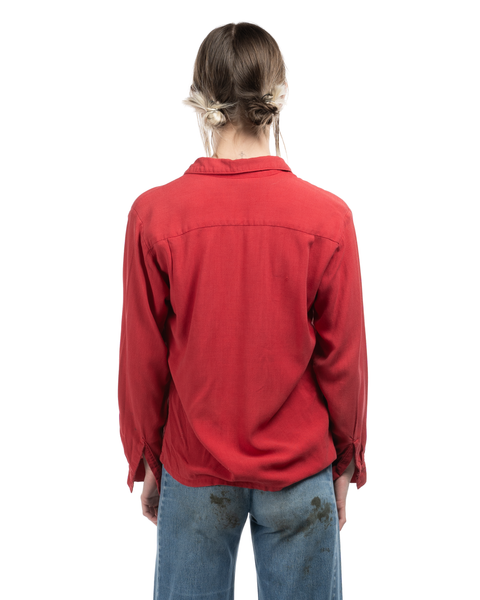 1960s Rayon Loop-Collar Shirt