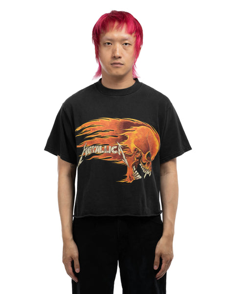 90's Metallica Pushead Cropped Tee - Large