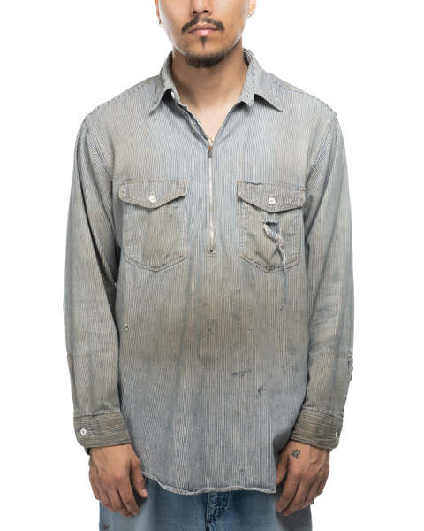 1950s Can't Bust Em Hickory Work Shirt