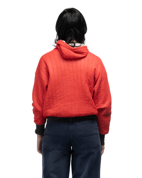 60's Quilted Hooded Sweatshirt - Small