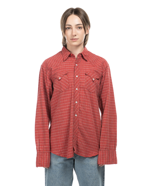 1960s Heavy Rayon Western Snap Shirt