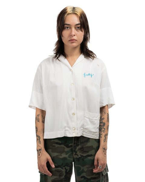 70's Chain-Stitched Rayon Bowling Shirt - Small
