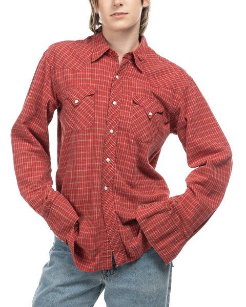 1960s Heavy Rayon Western Snap Shirt