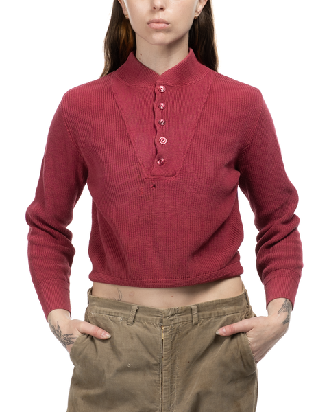 1960s Cotton Henley Sweater