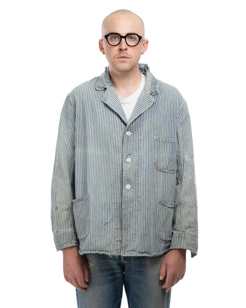40's Hickory Striped Chore Coat - XL