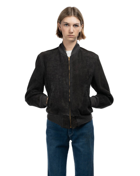 60's Suede Bomber Jacket - Medium