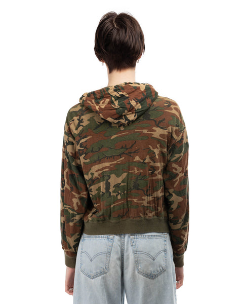 70's Camo Zip Hoodie - Medium