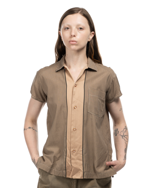 1960s Paneled Button-Up