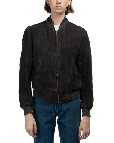60's Suede Bomber Jacket - Medium