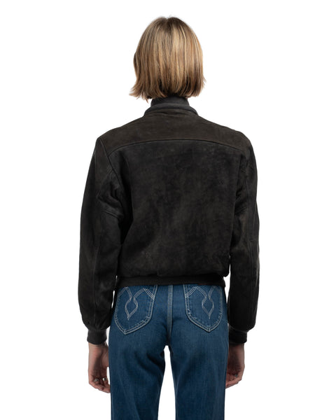 60's Suede Bomber Jacket - Medium