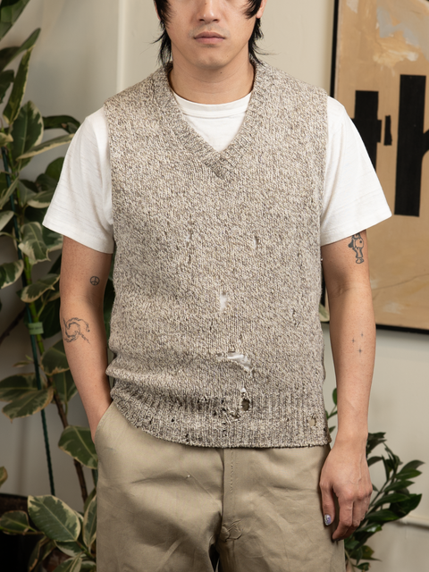 1960s Thrashed Wool Sweater Vest