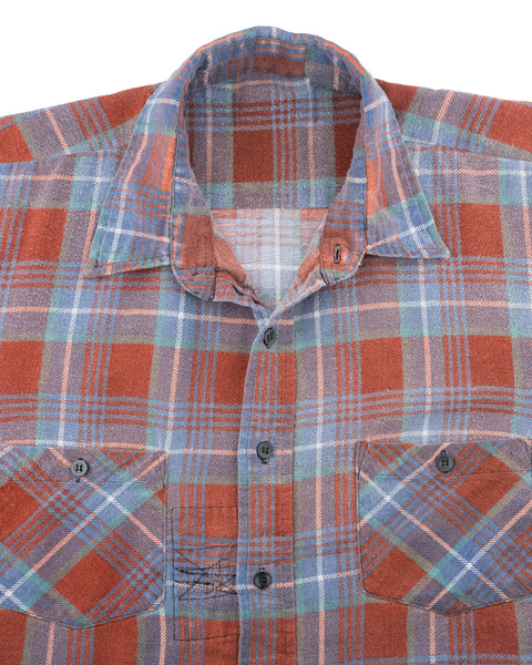 60's Cotton Flannel Shirt - Medium