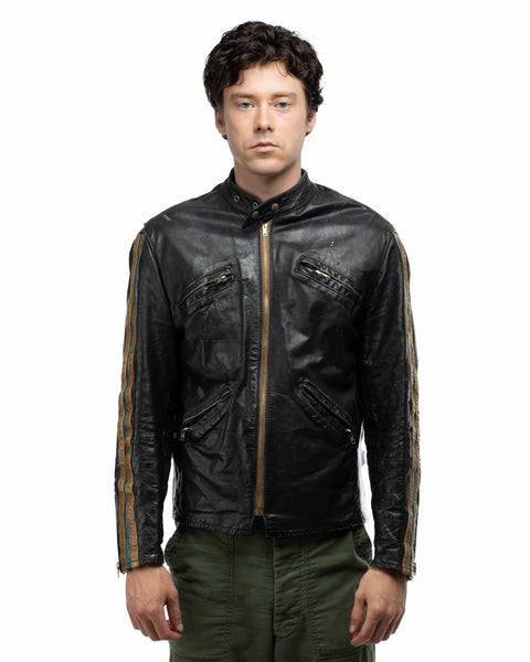 70's Cafe Racer Moto Jacket - Large