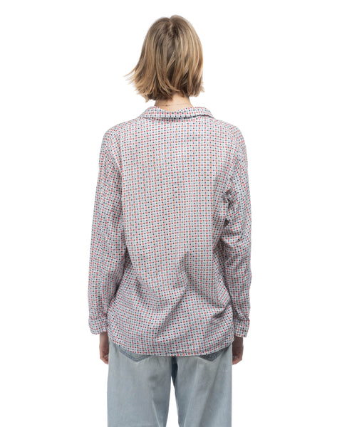 60's Patterned Button-Up Shirt - Medium