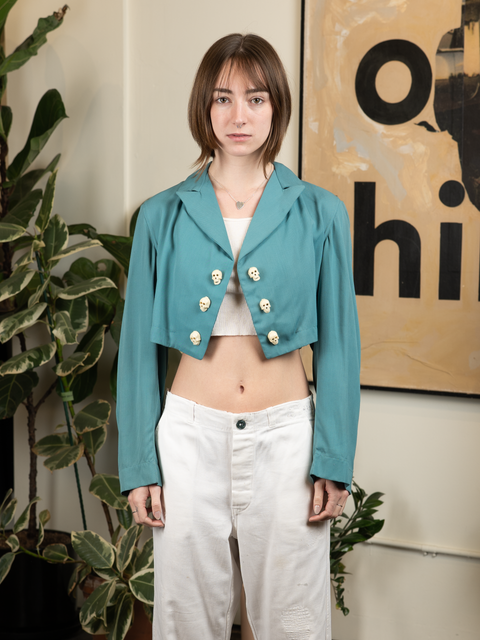 1950s Gabardine Skulls Jacket