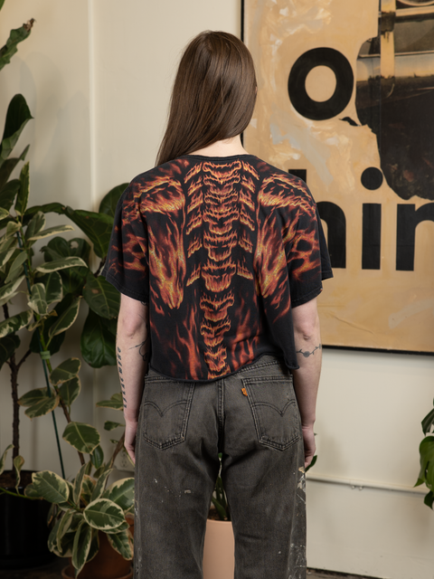 Y2K Liquid Blue Cropped Tee