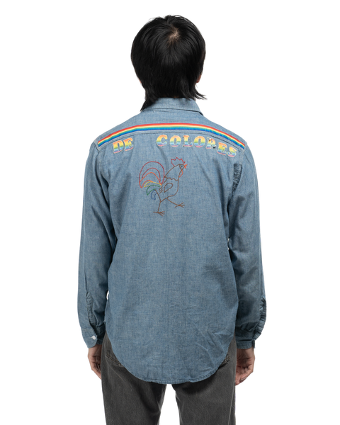 1970s Embellished Chambray Shirt