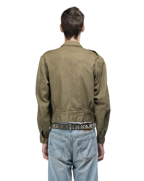 50's British Denim Battledress w/ British Motorcycle Patch - Large