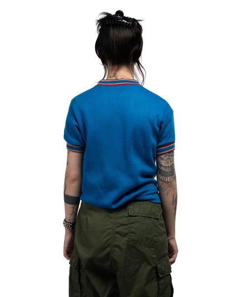 1970s Mock Neck Poly Sweatshirt