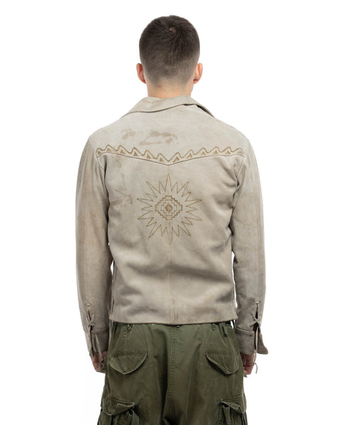 60's Suede Lace & Zip Pull-Over - Medium