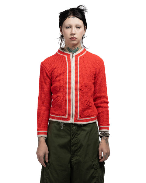 60's Zip Cardigan Sweater - XS