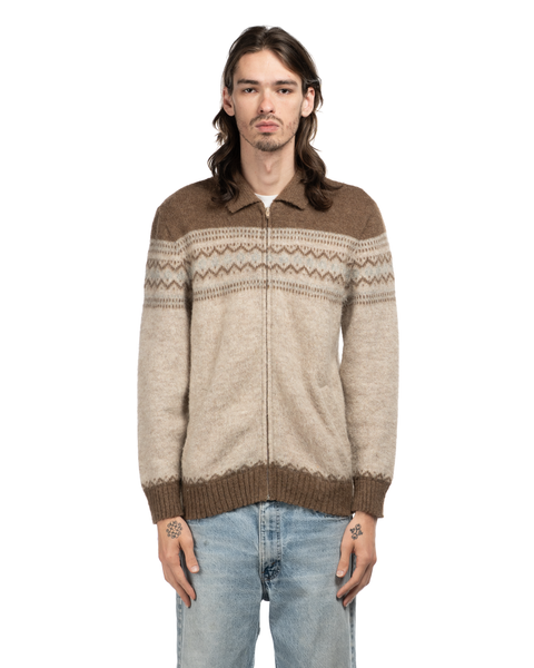 1970s Cozy Wool Zip Cardigan