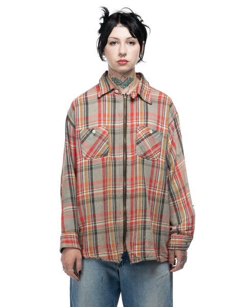 1970s Cotton Zip Flannel