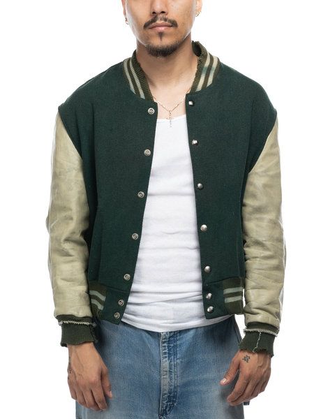 1960s Thrashed Dehen Varsity Jacket