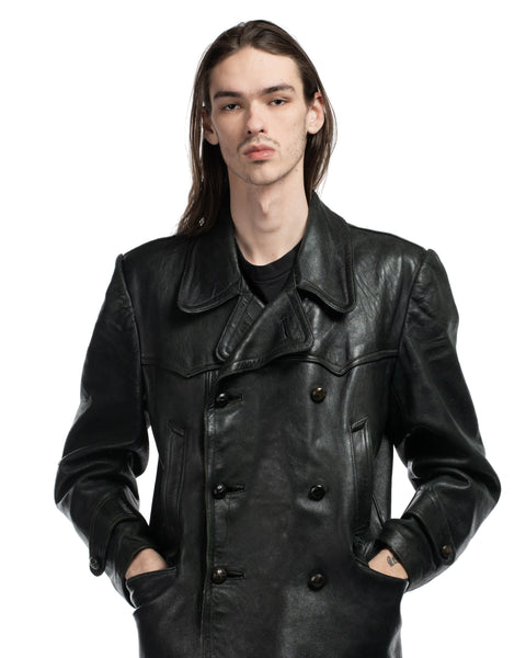 50's Creepy Leather Jacket - XL