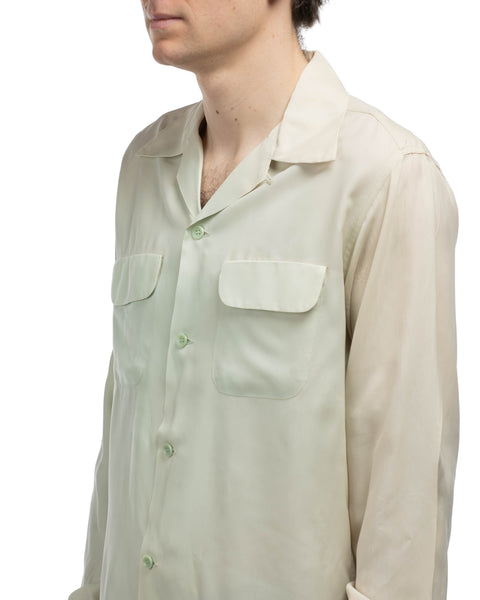 50's Over-Dyed Silk Loop Collar - Large