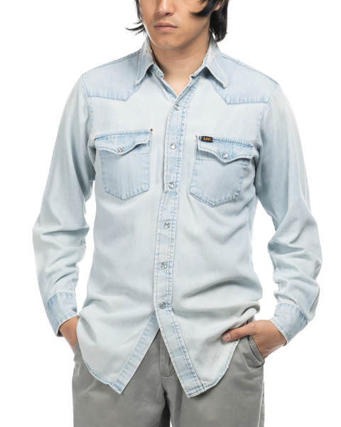 1980s Lee Chambray Western Shirt