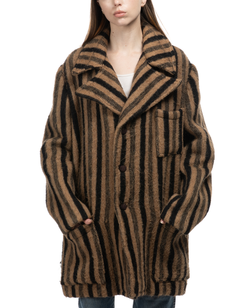 1960s Striped Mohair Coat