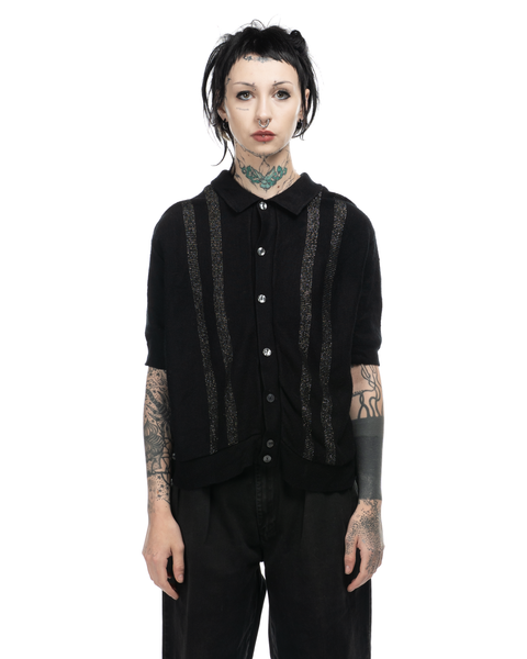 1960s Knit Button-Up Top