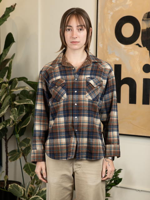1980s Western Pendleton Wool Flannel