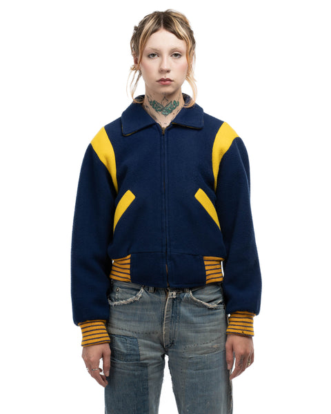 70's Fleece Varsity Jacket - Small