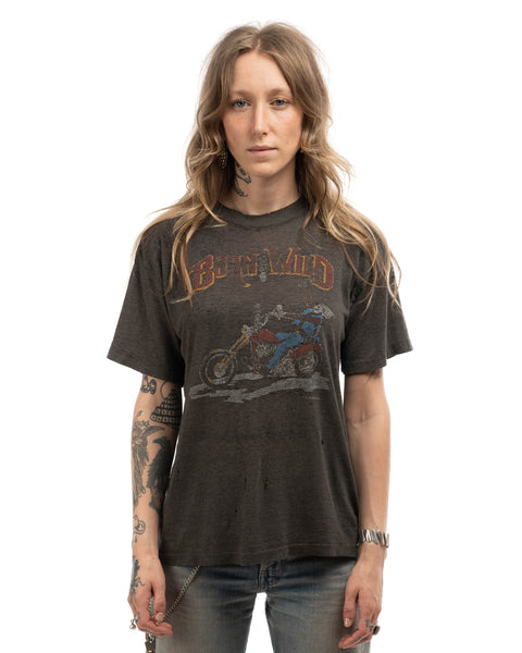 80’s Paper-Thin Born Wild Moto Tee - Medium