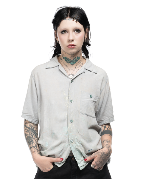 1950s Thrashed Painter Loop Collar Shirt