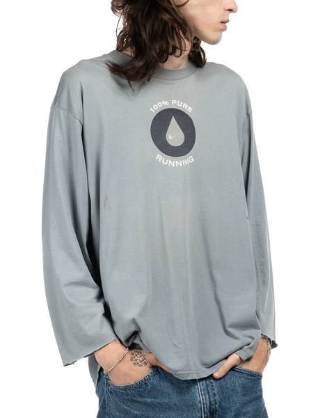 1990s Faded Nike Running Long-Sleeve Tee