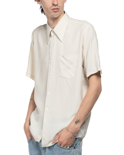 70s Silk Button-Up Shirt - XL